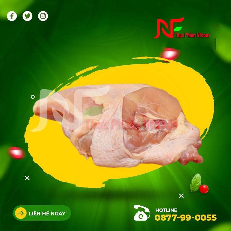 Ức gà nguyên xương