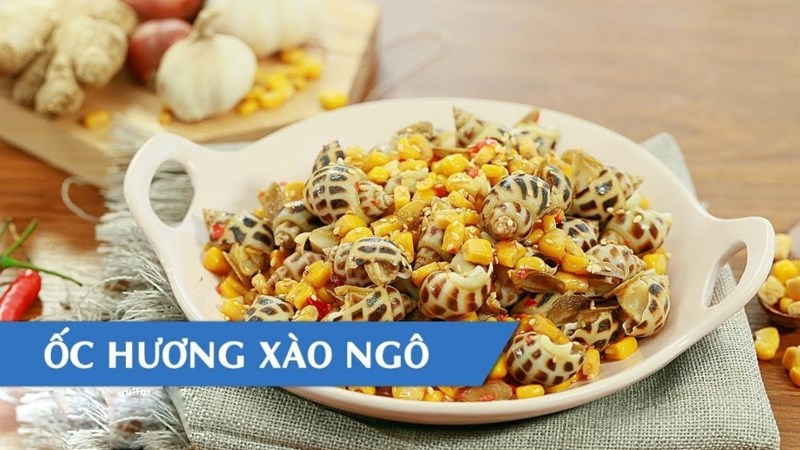 Ốc hương xào bắp